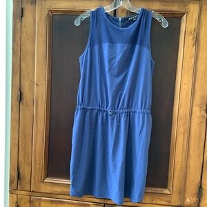Athleta Sleeveless Dress Blue 4 Featherweight Stretch Mesh